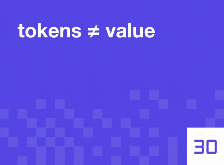 tokens ≠ value